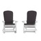 Flash Furniture White Adirondack Rockers - Gray Cushions, 2PK 2-JJ-C14705-CSNGY-WH-GG - alternate 6